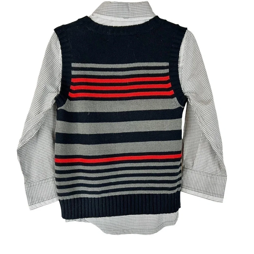 NWT Deux Par Deux Boy's Sweater Vest Set‎